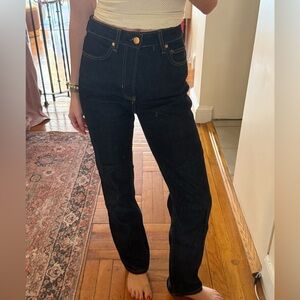 Reformation Dark Wash Straight Leg Jeans